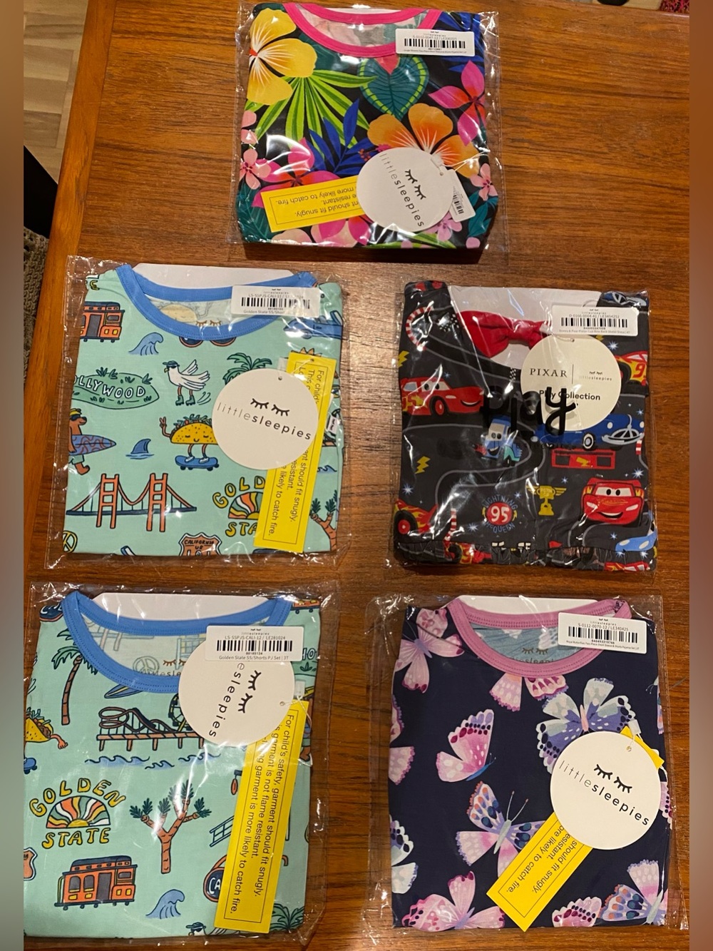 Asst. Little Sleepies Toddler Girls SS-Shorts PJ sets & 1 Pixar dress NWT